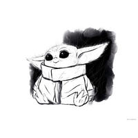 Komar Poster Mandalorian The Child Sweet Black W Disney B/L: ca. 40x30 cm Mandalorian The Child Sweet Black W - (40,00/30,00cm) - Komar