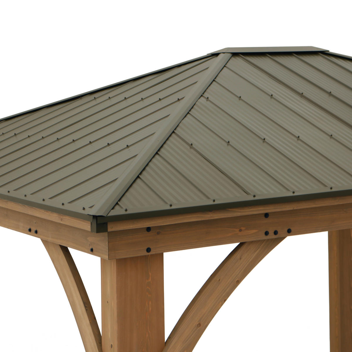 Westmann Pavillon Devon natur Holz B/H/L: ca. 427x317,5x365 cm Devon - natur/grau (365,00/427,00/317,50cm) - Westmann
