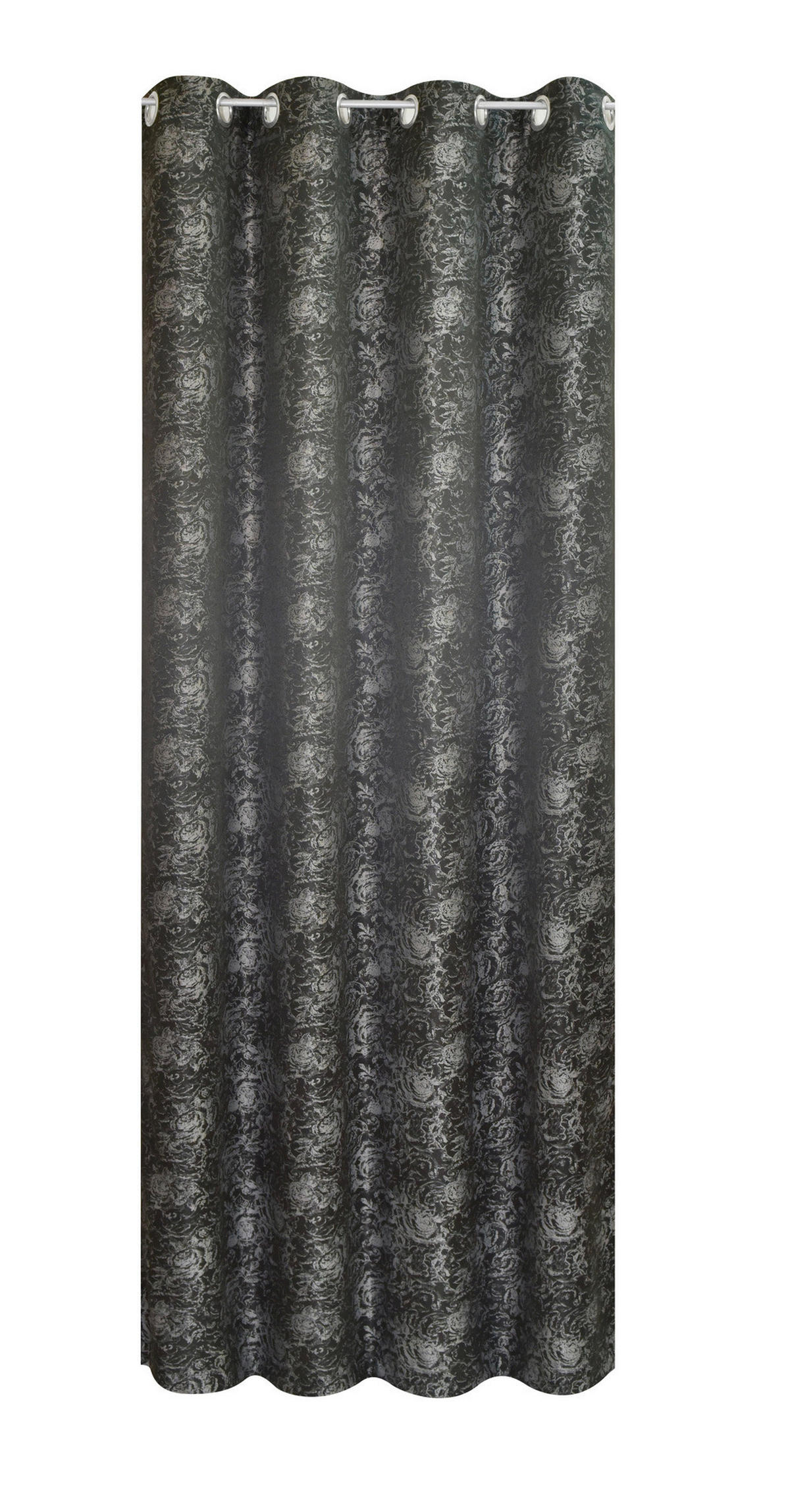 POCOline Ösenvorhang Roses schwarz B/H: ca. 140x245 cm Roses - schwarz (140,00/245,00cm) - POCOline