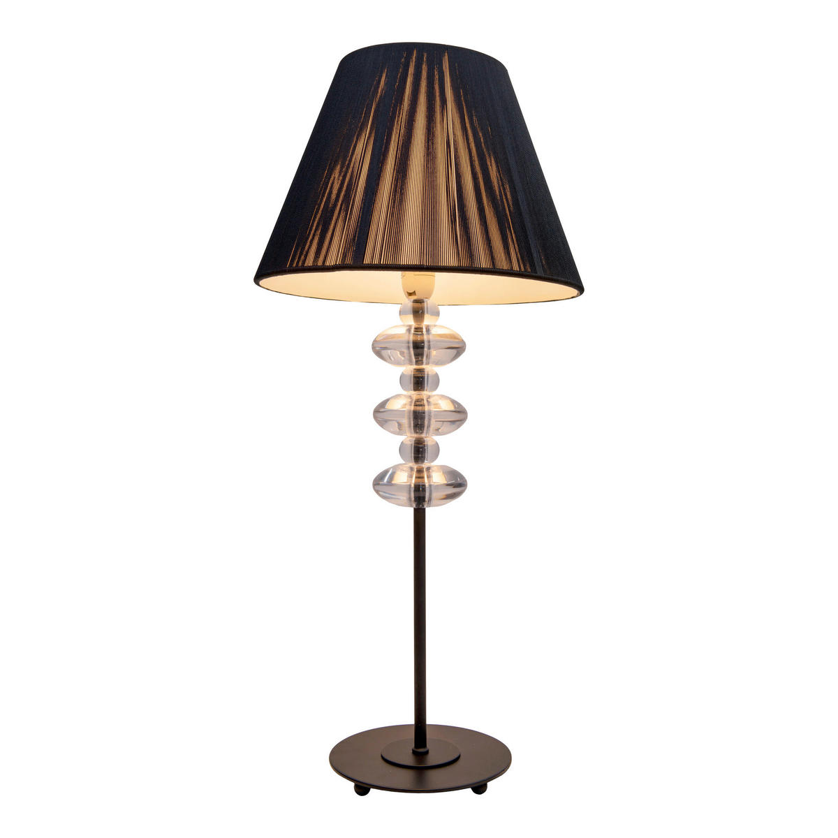 Näve Leuchten Tischleuchte 314022 schwarz Metall Kunststoff B/H/T: ca. 26x51x26 cm E14 1 Brennstellen Tischleuchte - schwarz (26,00/51,00/26,00cm) - Näve Leuchten