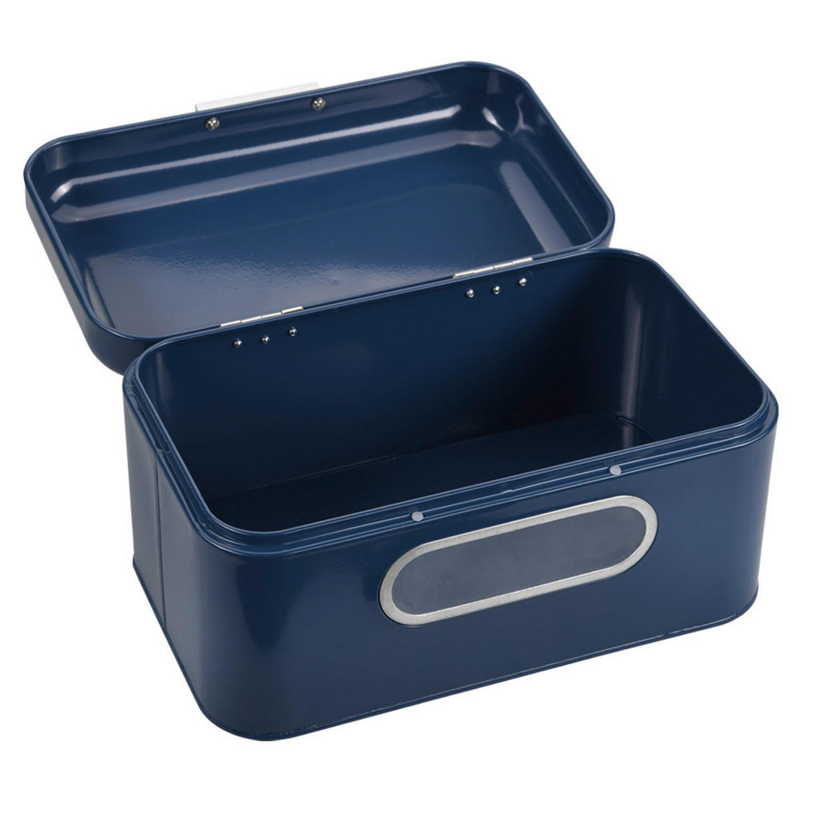 Kesper Brotkasten blau Metall B/H/L: ca. 18x15,4x30 cm Brotkasten - blau (30,00/18,00/15,40cm) - Kesper