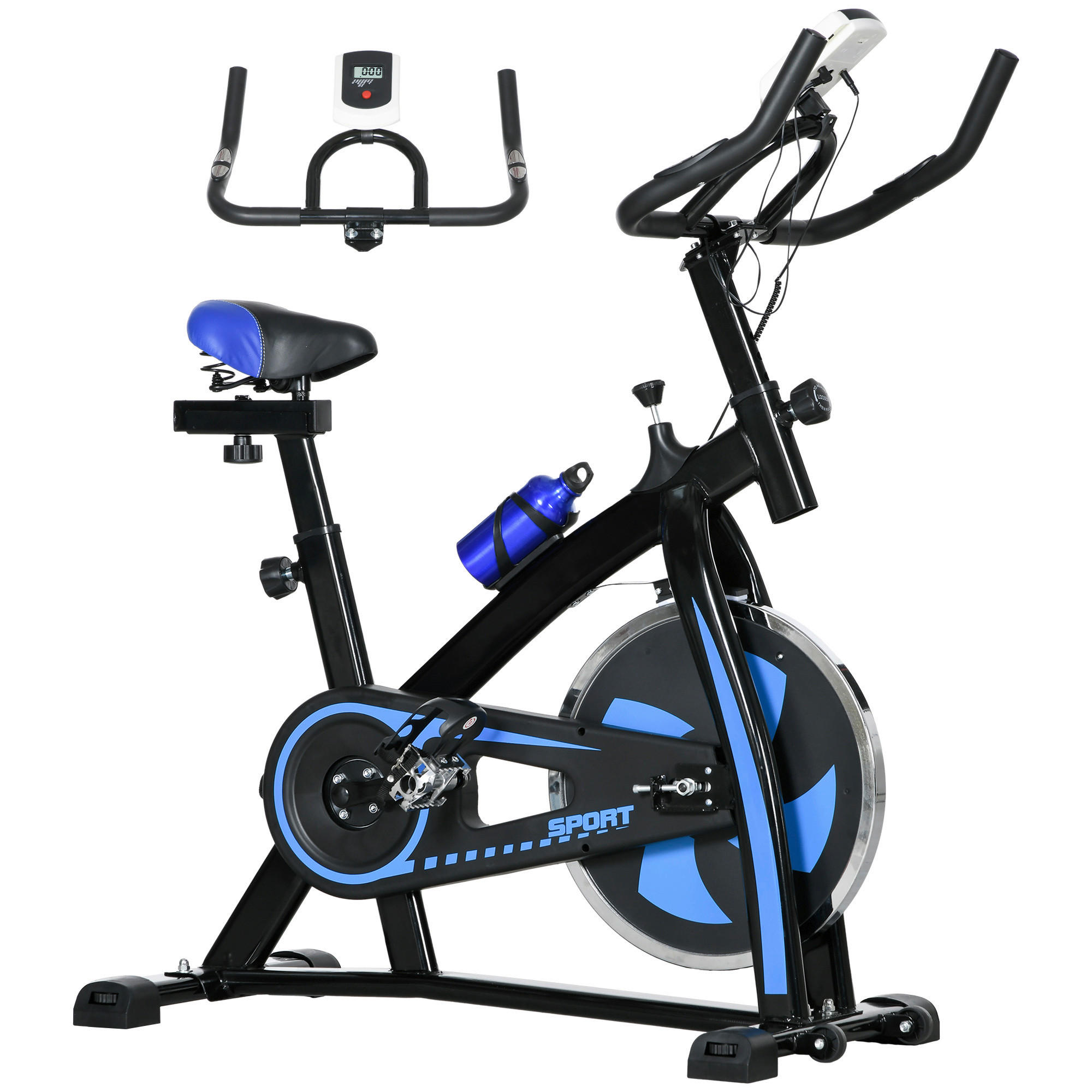 SPORTNOW Heimtrainer blau Stahl B/H/L: ca. 50x115x118 cm Heimtrainer - blau (118,00/50,00/115,00cm) - SPORTNOW