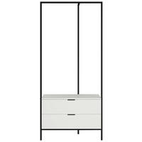 Garderobe Jody weiß matt schwarz B/H/T: ca. 85x190x47 cm Jody - weiß/schwarz (85,00/190,00/47,00cm) - Trendteam