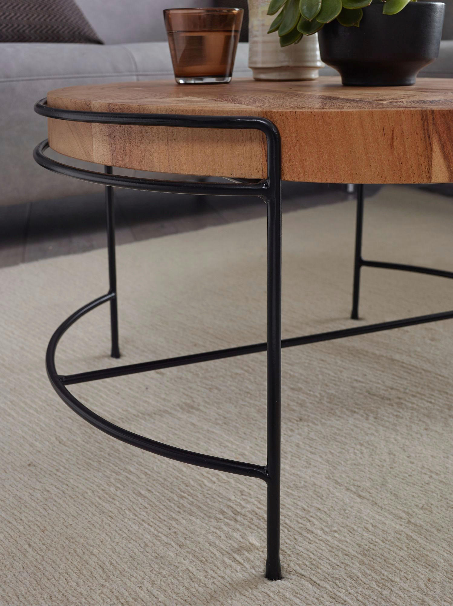 Couchtisch braun B/H/T: ca. 62x40x62 cm Couchtisch - braun (62,00/40,00/62,00cm) - Wohnling