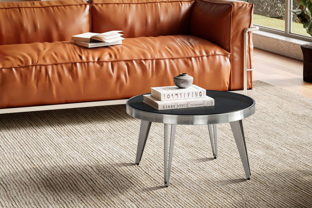Couchtisch schwarz B/H/T: ca. 60x33x60 cm Couchtisch - schwarz (60,00/33,00/60,00cm) - Wohnling