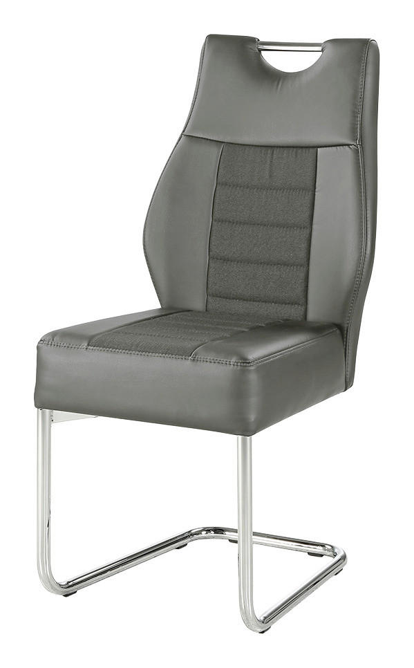 Schwingstuhl  grau B/H/T: ca. 45x100x64 cm Nicky_Schwingstuhl - Chrom/grau (45,00/100,00/64,00cm)
