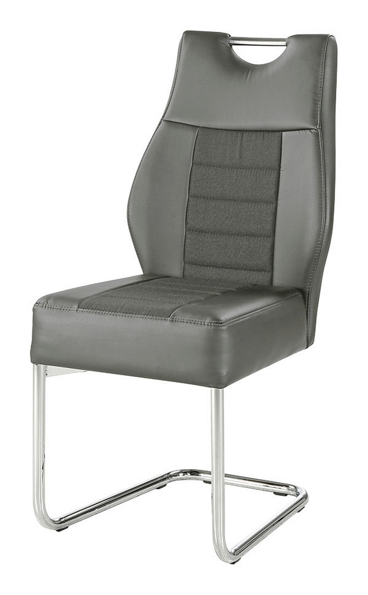 Schwingstuhl  grau B/H/T: ca. 45x100x64 cm Nicky_Schwingstuhl - Chrom/grau (45,00/100,00/64,00cm)