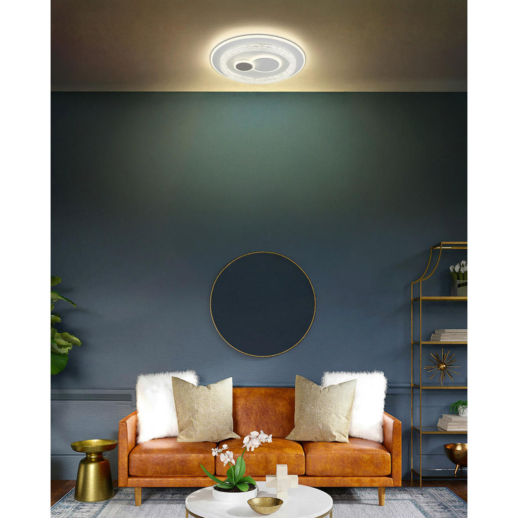 Thumbnail - GLOBO LED-Deckenleuchte Opal weiß klar Acryl Metall H/D: ca. 6x49,5 cm 1 Brennstellen