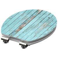 WC-Sitz MDF B/H/L: ca. 6,8x49x38,5 cm WC-Sitz-Blue_Wood MDF - (38,50/6,80/49,00cm) - Eisl