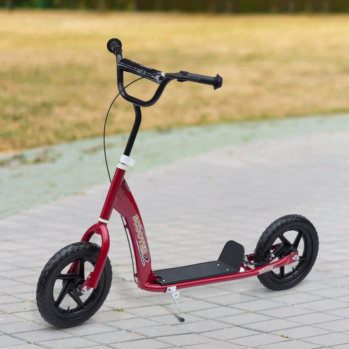 HOMCOM Kinderroller rot Kinderroller - rot (120,00/52,00/88,00cm) - HOMCOM