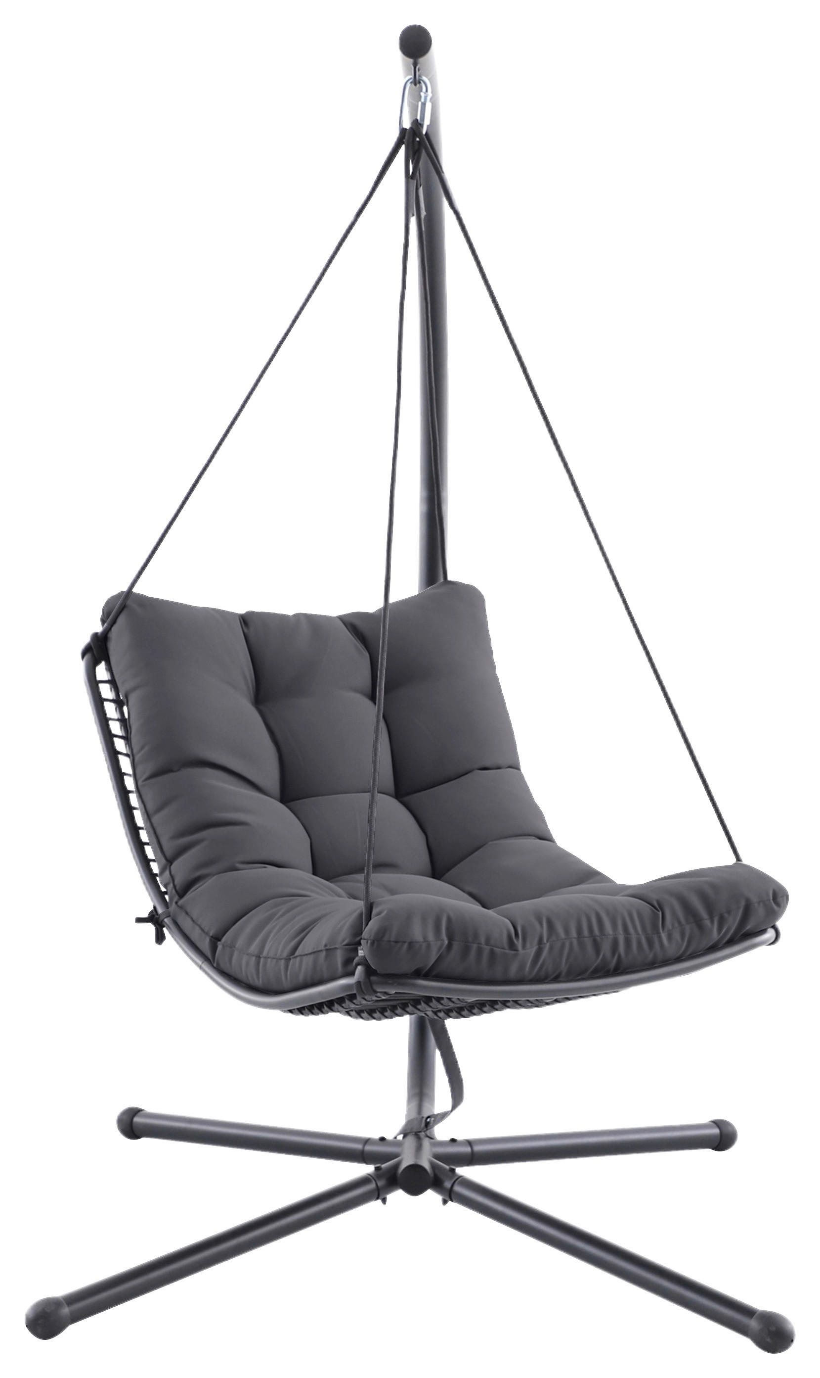 POCOline Gartenstuhl dunkelgrau Stahl Hängesessel - dunkelgrau - POCOline