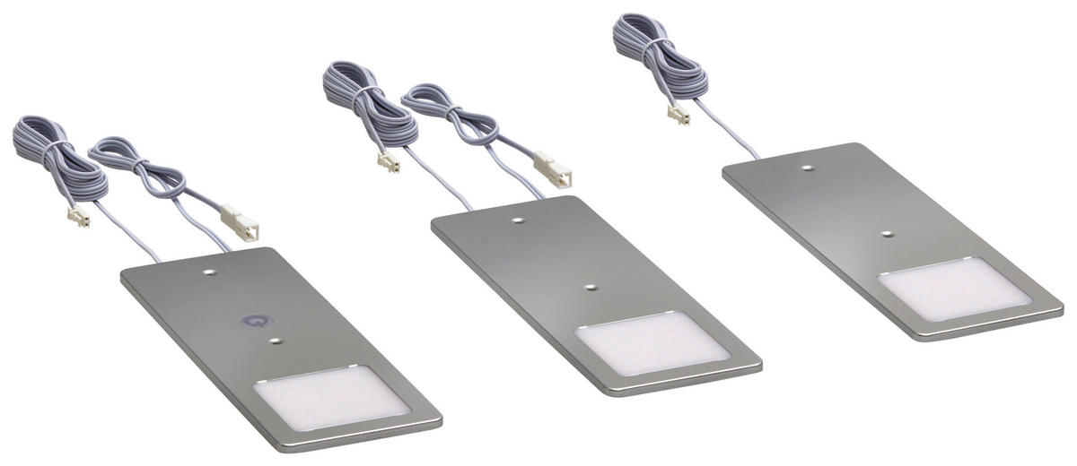 HÖLSCHER LED-Leuchten Panel Alu Alu B/H/T: ca. 19x4x7 cm Panel - weiß/Alu (19,00/4,00/7,00cm) - HÖLSCHER