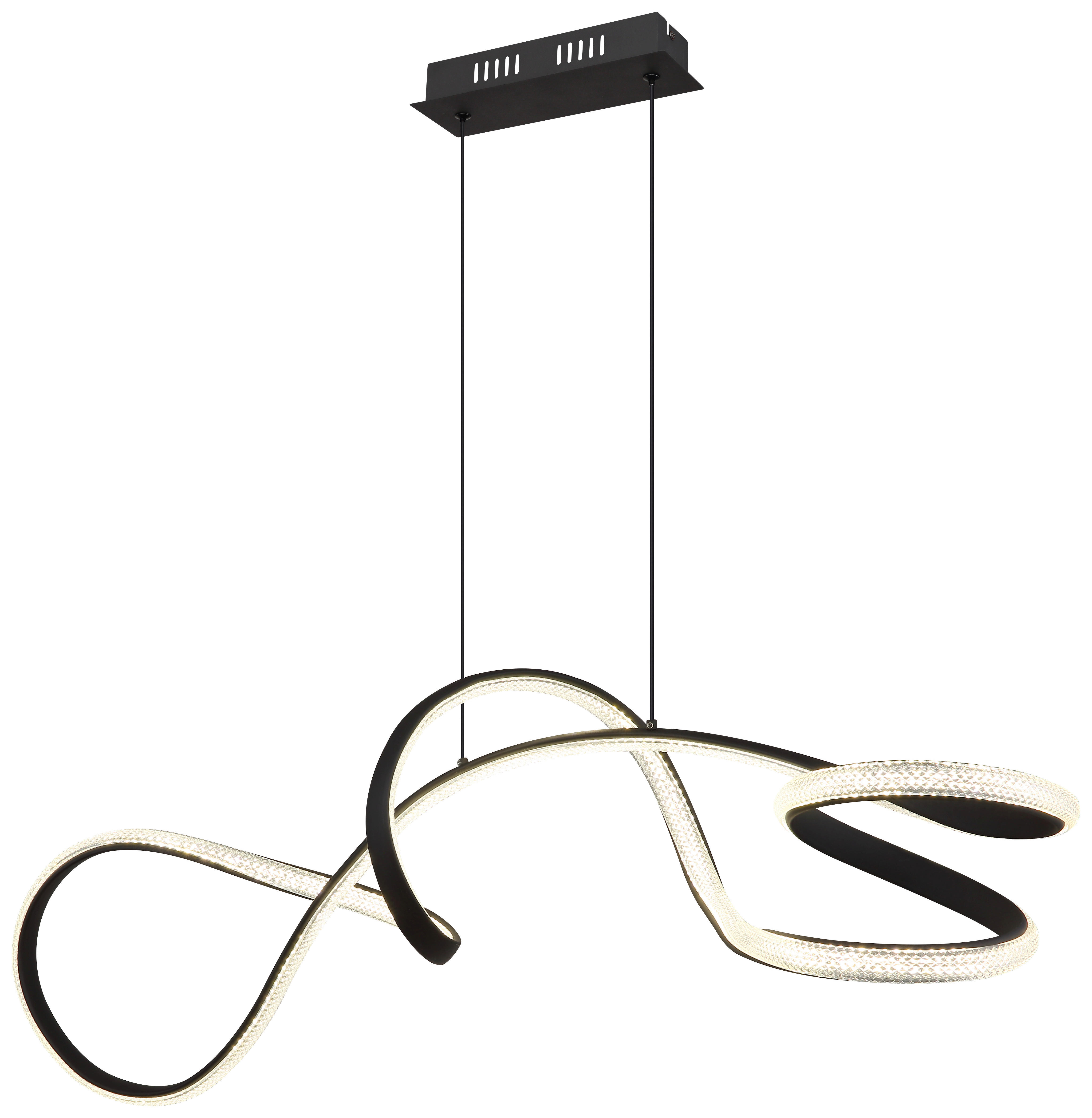 GLOBO LED-Pendelleuchte SWIRL 67341S schwarz Metall Kunststoff B/H/L: ca. 33x120x108 cm 1.0 Brennstellen SWIRL - schwarz (108,00/33,00/120,00cm) - GLOBO