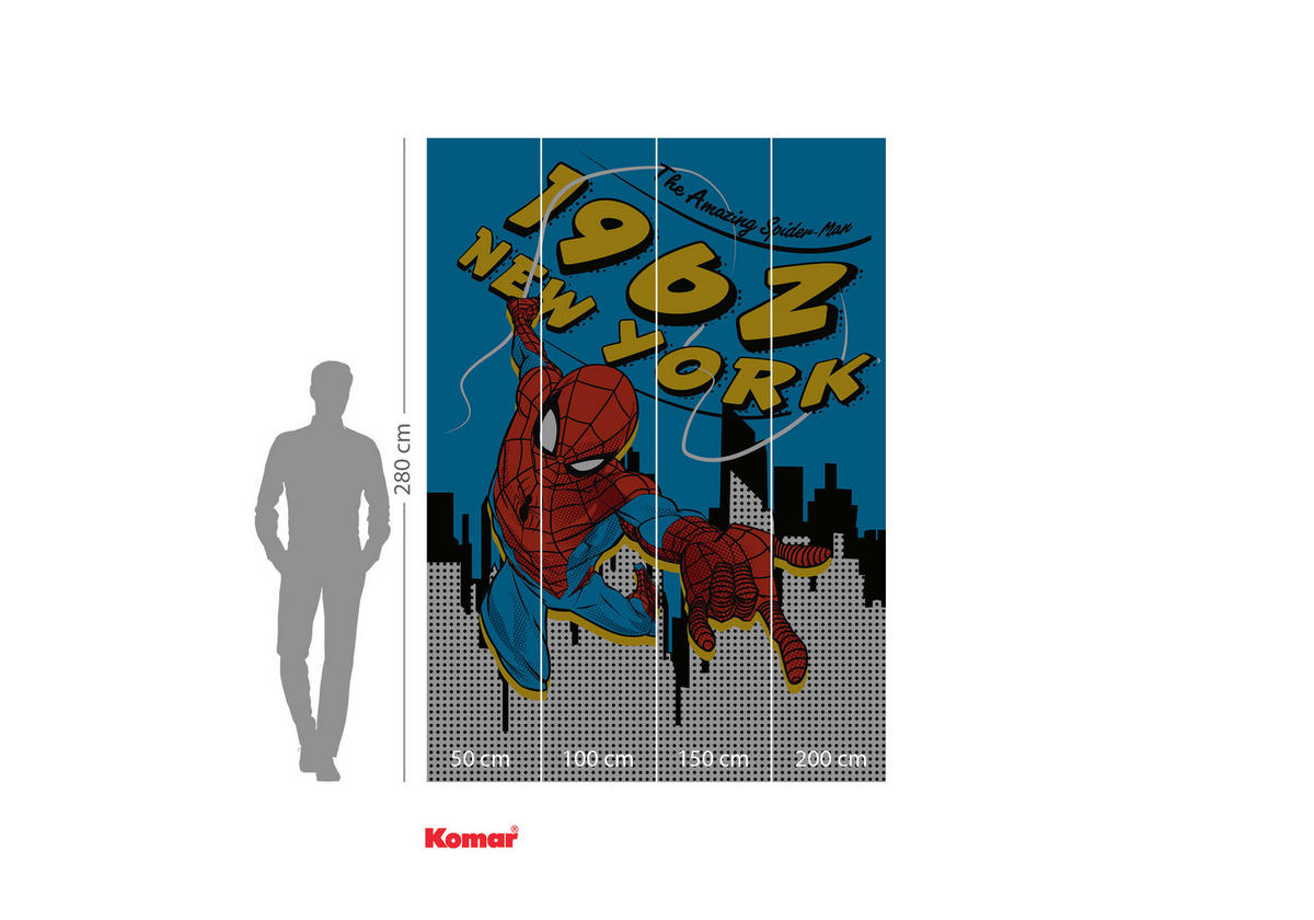 Komar Fototapete Spider-Man 1962 IADX4-081 B/H: ca. 200x280 cm Spider-Man 1962 IADX4-081 - (200,00/280,00cm) - Komar