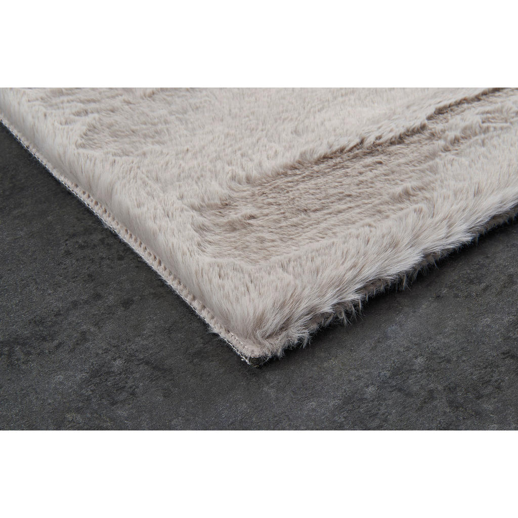 Thumbnail - Fellimitat Moyo taupe B/L: ca. 80x150 cm