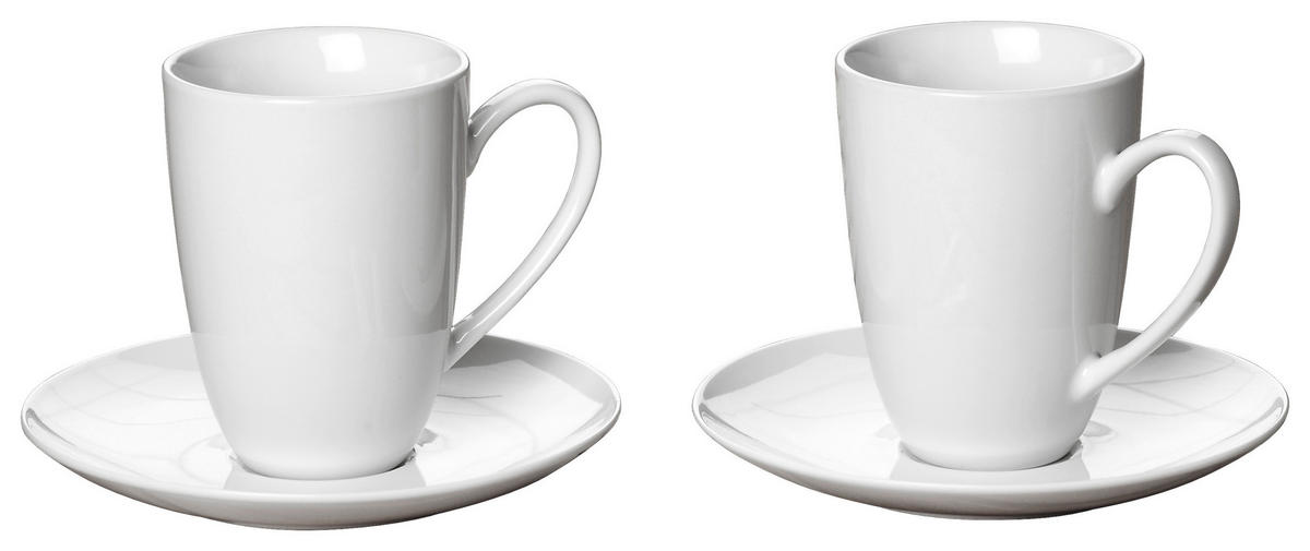 Ritzenhoff & Breker Latte Macchiato-Set 4tlg. Bianco weiß Porzellan 4 tlg. Bianco - weiß - Ritzenhoff & Breker