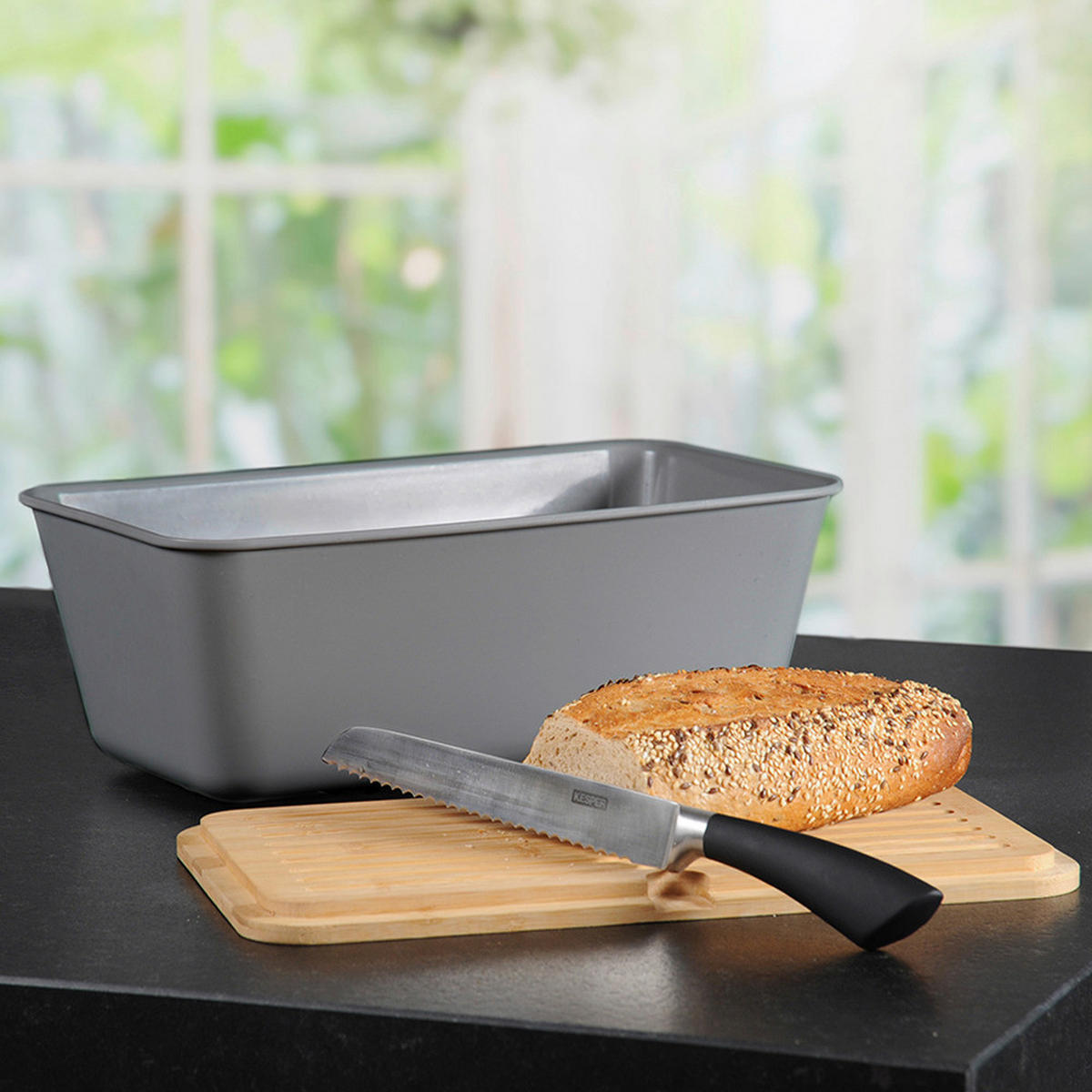 Kesper Brotkasten natur Bambus B/H/L: ca. 20x13,5x35 cm Brotkasten - weiß/natur (35,00/20,00/13,50cm) - Kesper