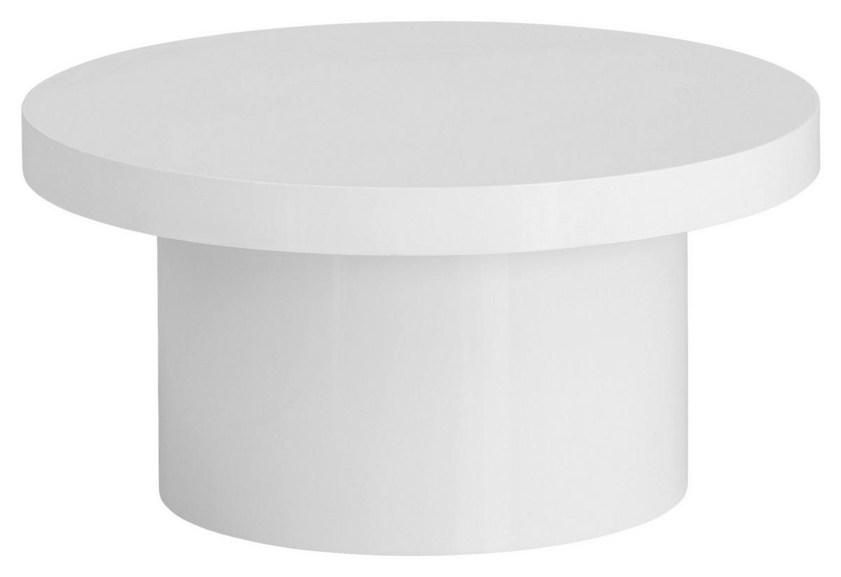 Couchtisch weiß Hochglanz B/H/T: ca. 60x30x60 cm Couchtisch - weiß (60,00/30,00/60,00cm) - Wohnling