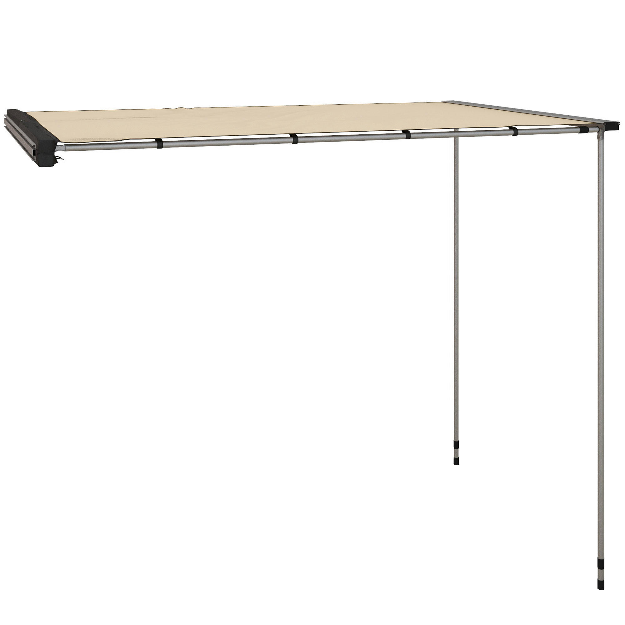 Outsunny Sonnensegel Wohnwagen B/H/L: ca. 250x225x160 cm Sonnensegel Wohnwagen - khaki (160,00/250,00/225,00cm) - Outsunny