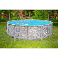 Summer Waves Poolset Elite H/D: ca. 107x427 cm Elite - grau (427,00/107,00cm) - Summer Waves