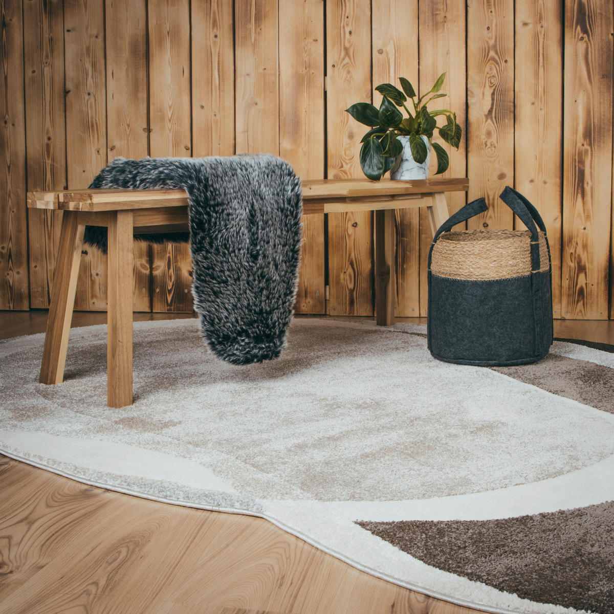 Obsession Teppich My Frost taupe B/L: ca. 160x230 cm My Frost - taupe (160,00/230,00cm) - Obsession