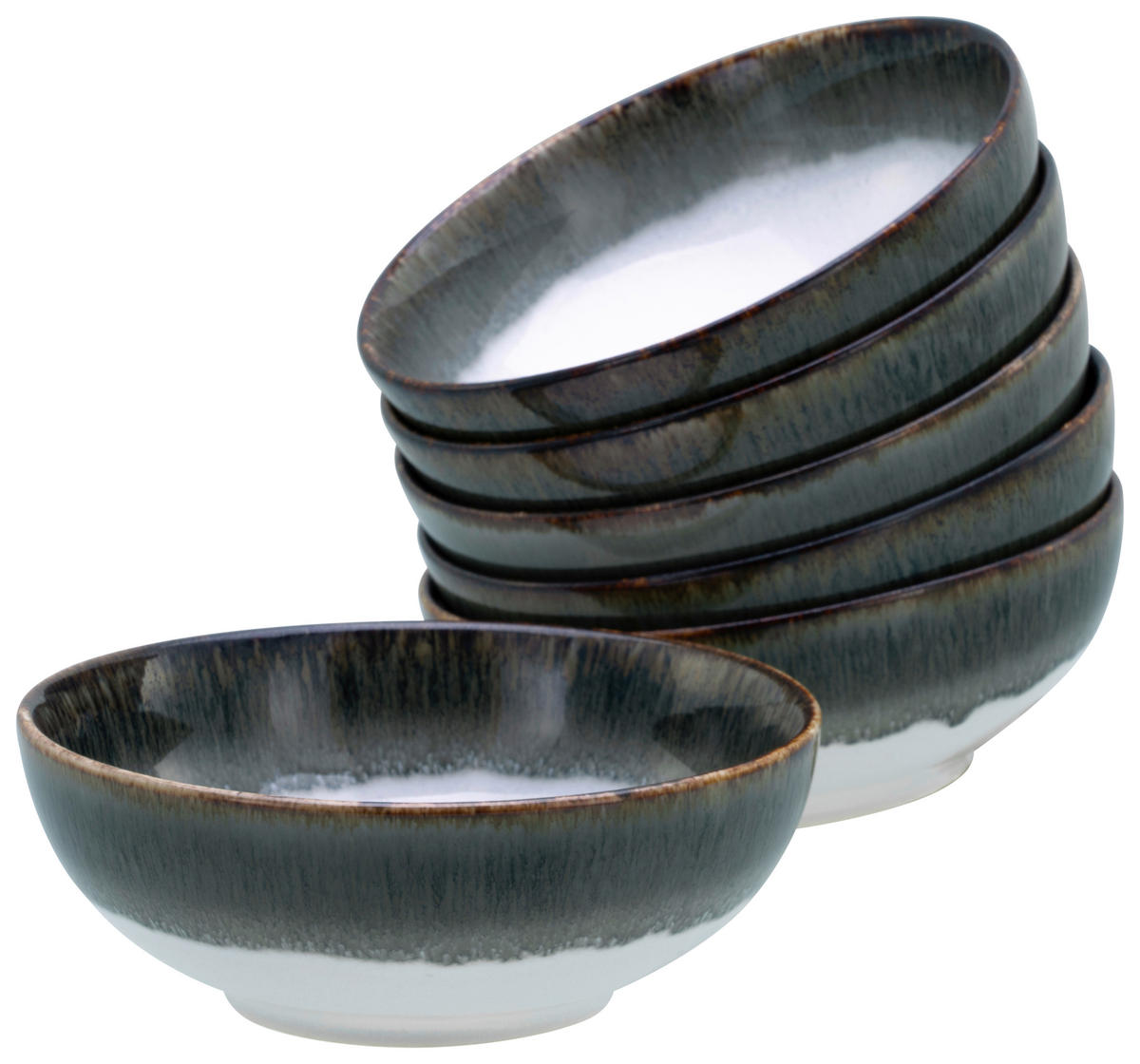 CreaTable Schüssel-Set Cascade grau Steinzeug Cascade - grau - CreaTable