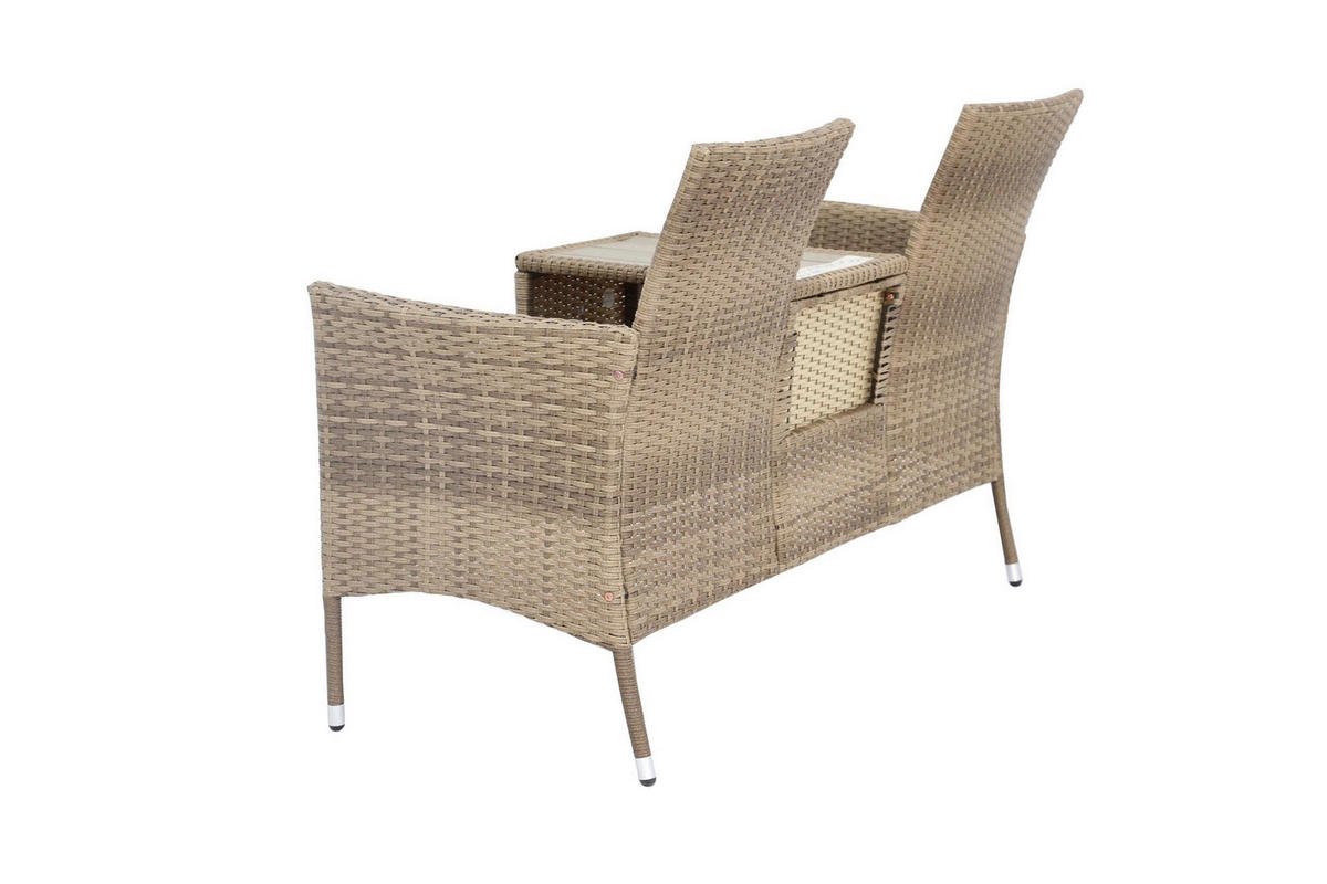 POCOline Gartenbank Love braun Stahl Love - braun/beige - POCOline