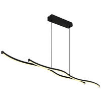 GLOBO LED-Pendelleuchte schwarz Aluminium Metall B/H/T: ca. 8,6x120x110,4 cm 1.0 Brennstellen BOYD - schwarz (8,60/120,00/110,40cm) - GLOBO