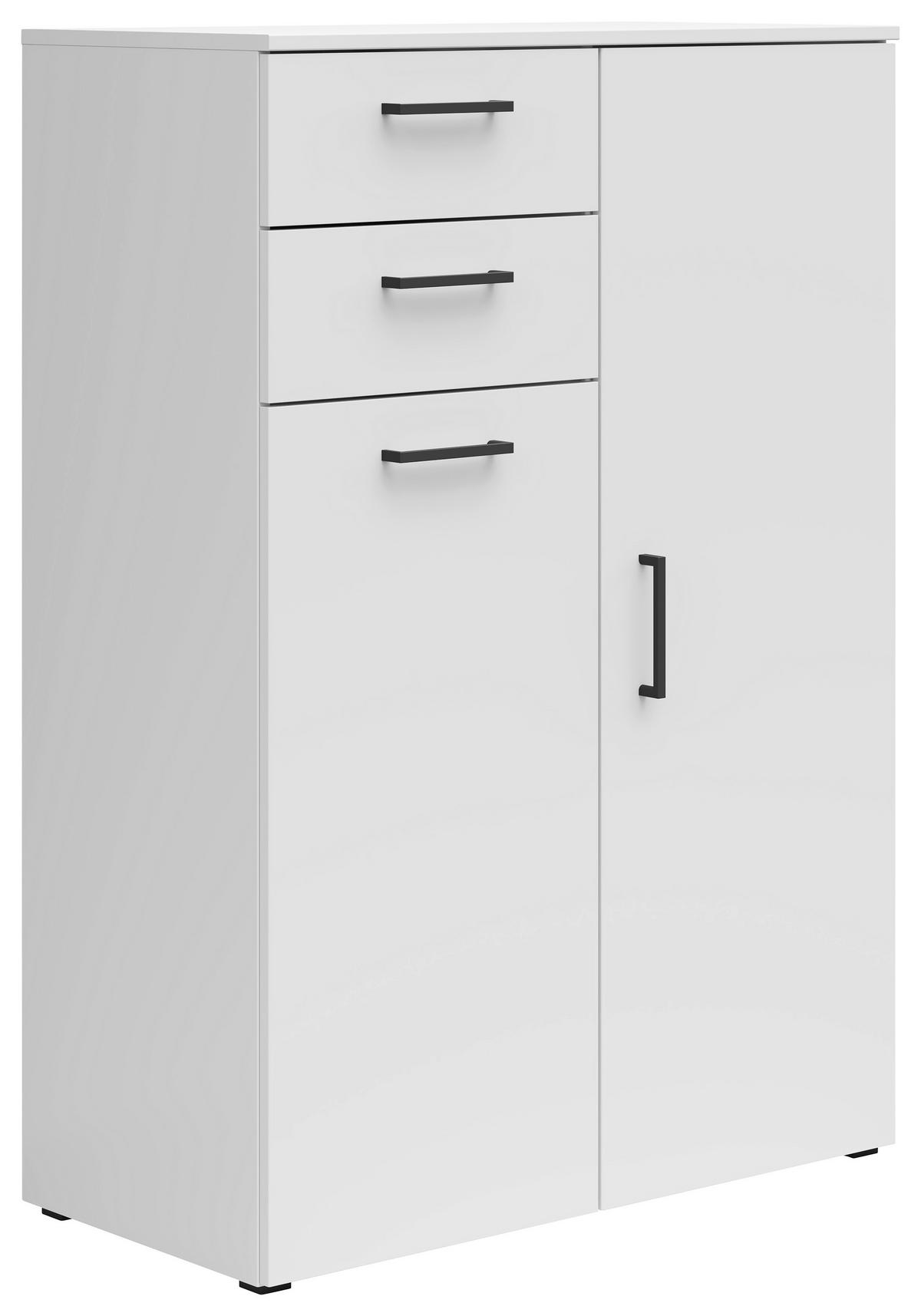 Kommode Multi-Stauraum Typ 32 weiß B/H/T: ca. 80x115x40 cm Multi-Stauraum Typ 32 - weiß (80,00/115,00/40,00cm)