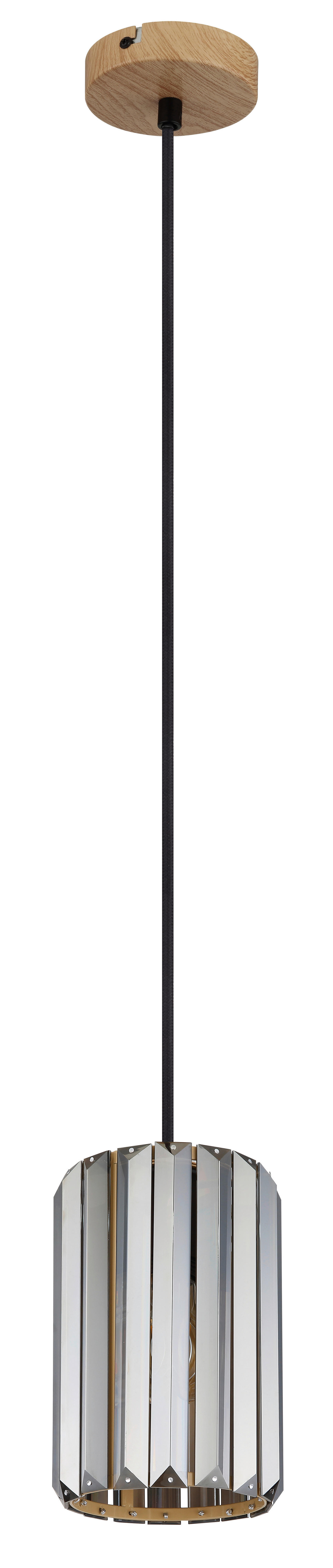 GLOBO Pendelleuchte RUN 30220146 Rauch braun schwarz Metall Glas H/D: ca. 120x13,5 cm E27 1 Brennstellen RUN - braun/schwarz (13,50/120,00cm) - GLOBO