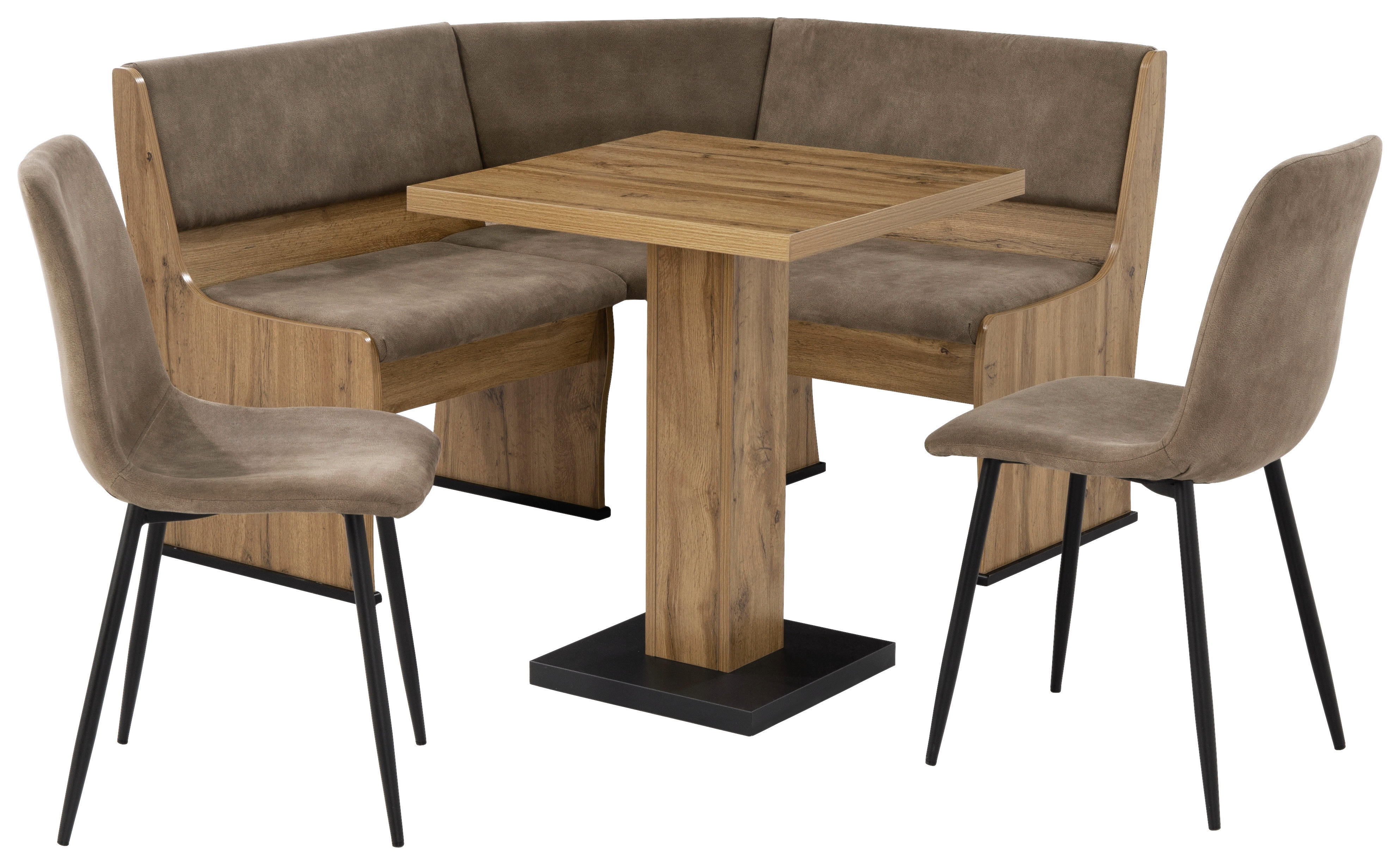 Eckbankgruppe  Eiche Wild Nachbildung B/H/T: ca. 131x86x131 cm Spree_Eckbankgruppe_6003604 - braun/Eiche (131,00/86,00/131,00cm)