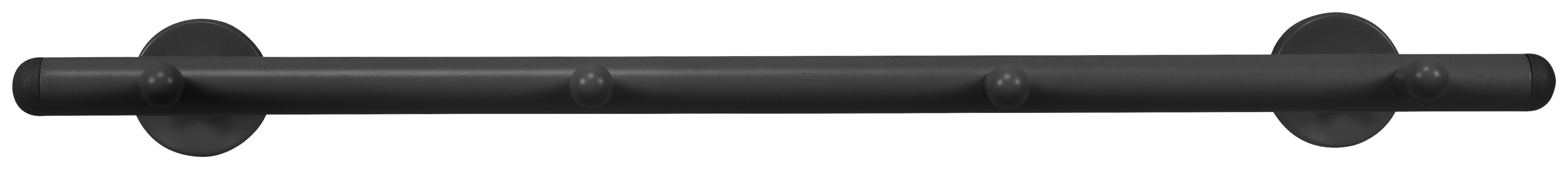 Garderobenleiste Derby schwarz Metall B/H/T: ca. 50x2x9 cm Derby - schwarz (50,00/2,00/9,00cm)