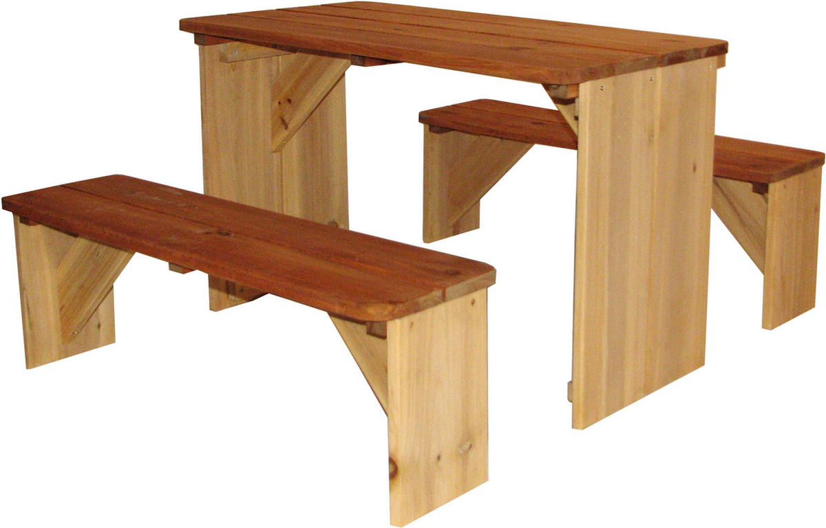 AXI Picknick-Set ZidZed XL braun Holz B/H/T: ca. 80x45x70 cm ZidZed XL - braun (80,00/45,00/70,00cm) - AXI