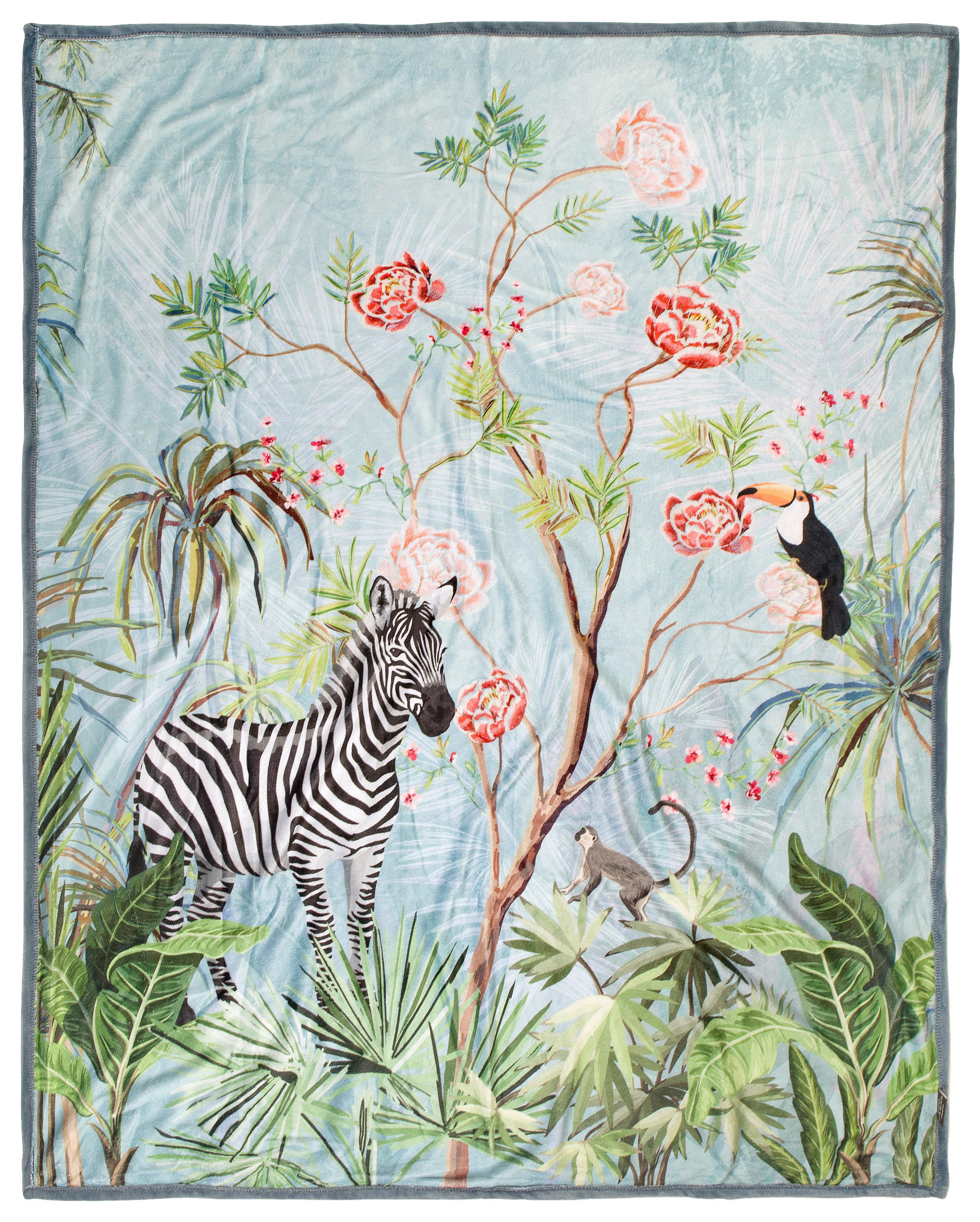 Wohndecke Yasmin Polysamt Yasmin - aqua (130,00/160,00cm) - Descanso