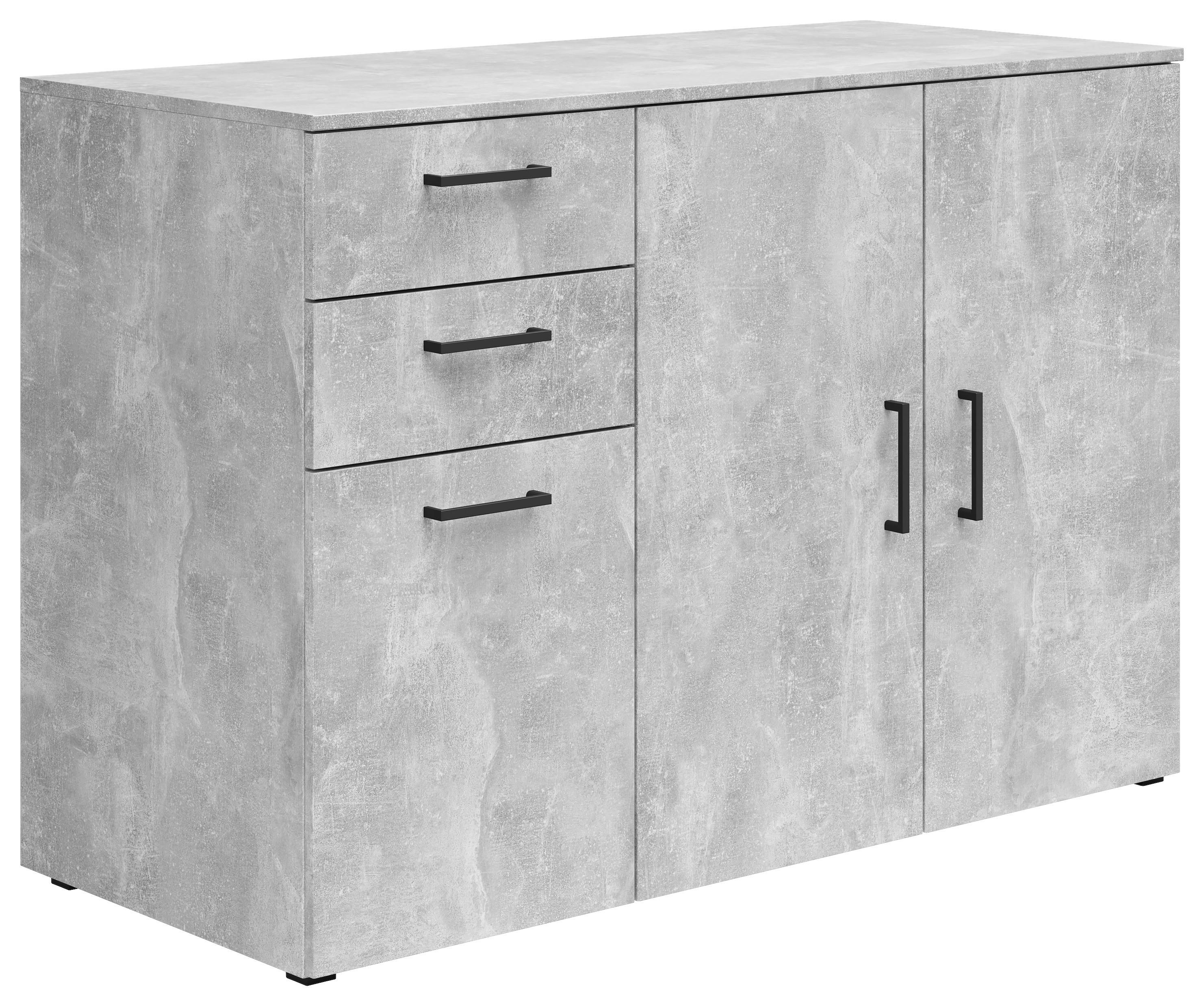 Kommode Multi-Stauraum Typ 29 Beton Optik B/H/T: ca. 120x83x52 cm Multi-Stauraum Typ 29 - Beton (120,00/83,00/52,00cm)