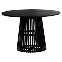 Esstisch schwarz H/D: ca. 77x120 cm Esstisch - schwarz (120,00/77,00cm) - Wohnling