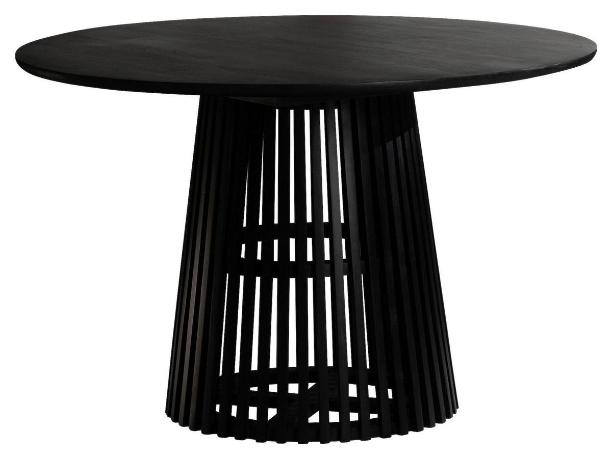 Esstisch schwarz H/D: ca. 77x120 cm Esstisch - schwarz (120,00/77,00cm) - Wohnling