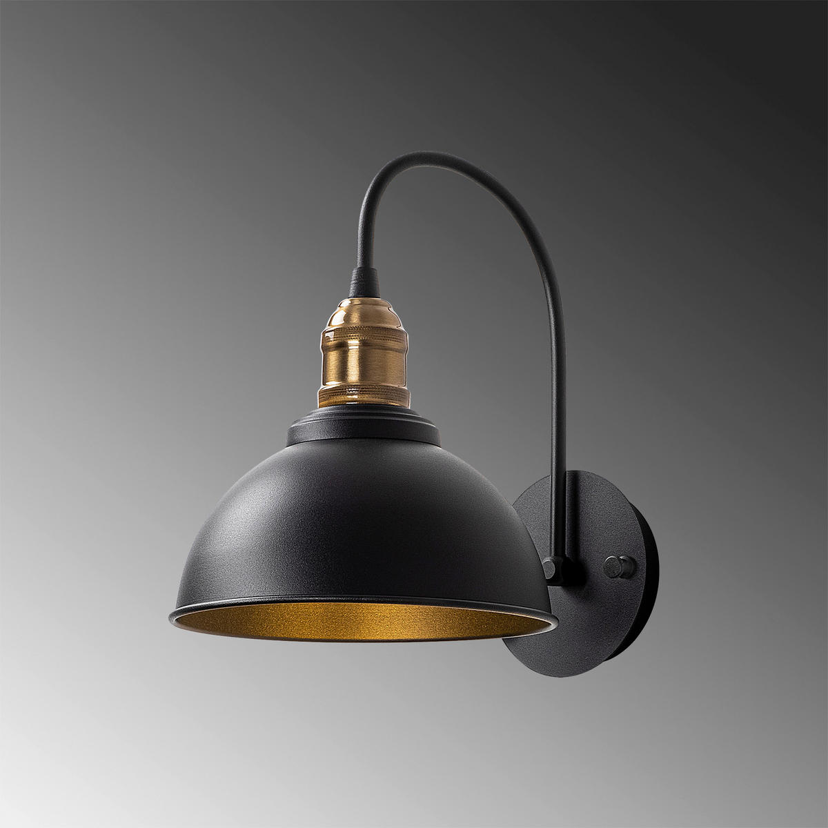 Opviq Wandleuchte Varzan schwarz bronze Metall B/H/T/L/D: ca. 27x36x27x27x27 cm E27 1 Brennstellen Varzan - schwarz/bronze (27,00/27,00/36,00cm) - Opviq