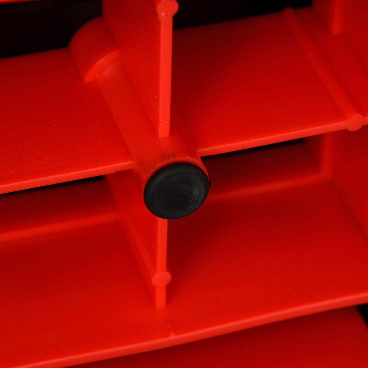 HOMCOM Steppbrett rot Kunststoff B/H/L: ca. 68x15x29 cm Steppbrett - rot/schwarz (29,00/68,00/15,00cm) - HOMCOM