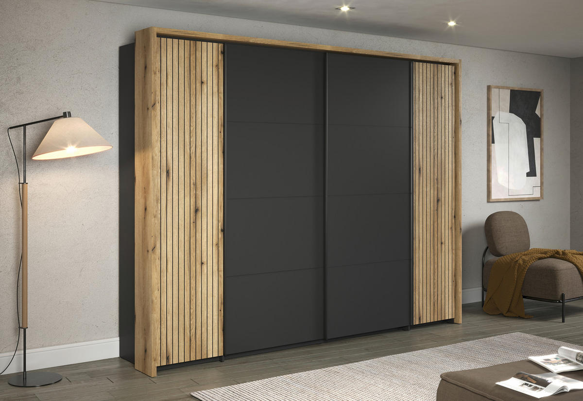 Kleiderschrank Esteban anthrazit B/H/T: ca. 270x210x60 cm Esteban - anthrazit (270,00/210,00/60,00cm)