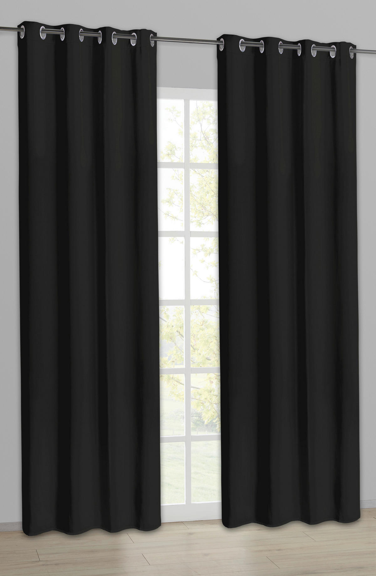 Verdunklungsvorhang Darkness schwarz B/L: ca. 135x245 cm Darkness - schwarz (135,00/245,00cm)