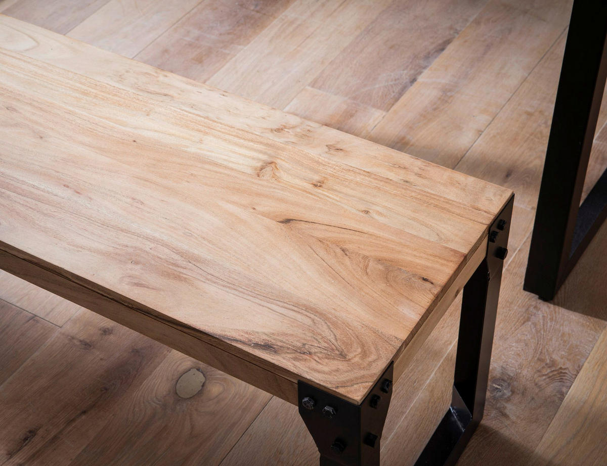 Sitzbank braun B/H/T: ca. 140x45x40 cm Esszimmerbank - braun (140,00/45,00/40,00cm) - Wohnling