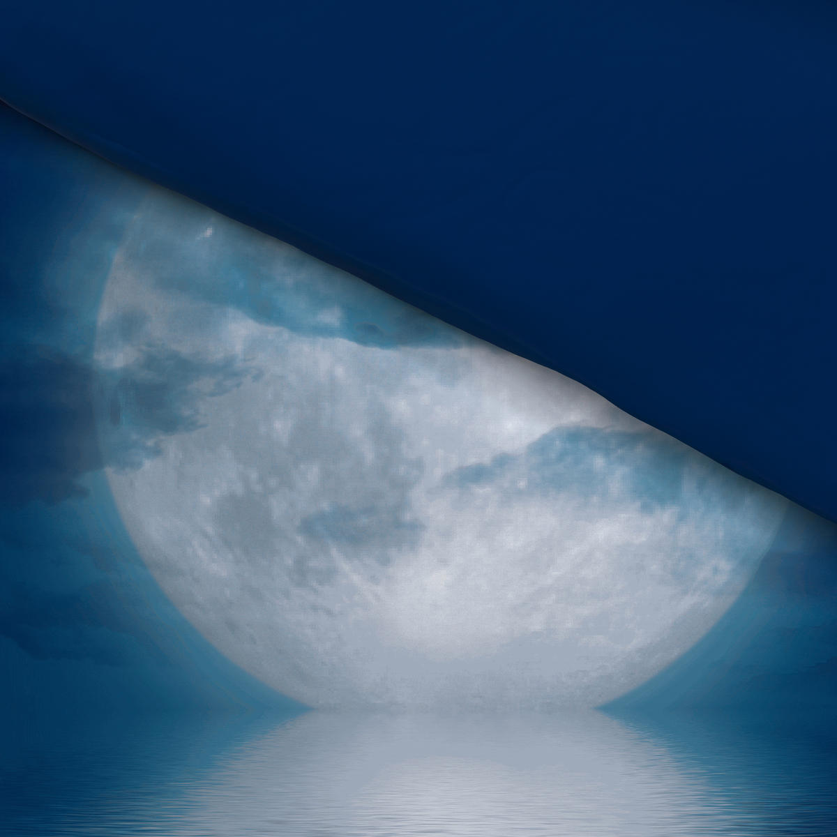 Microfaser Bettwäsche Wendebettwäsche_Microfaser Mond - dunkelblau/grau (135,00/200,00cm) - beau rêve