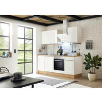 Respekta Küchenblock Marleen weiß Hochglanz B/H/T: ca. 220x211x60 cm Marleen - Eiche/weiß (220,00/211,00/60,00cm) - Respekta