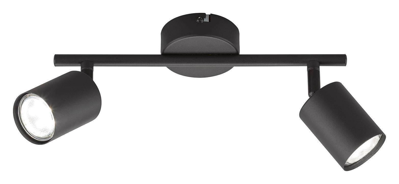 Fischer & Honsel LED-Deckenleuchte 21129 schwarz Metall B/H/T: ca. 30x14x8 cm 2 Brennstellen Vano - schwarz (30,00/14,00/8,00cm) - Fischer & Honsel