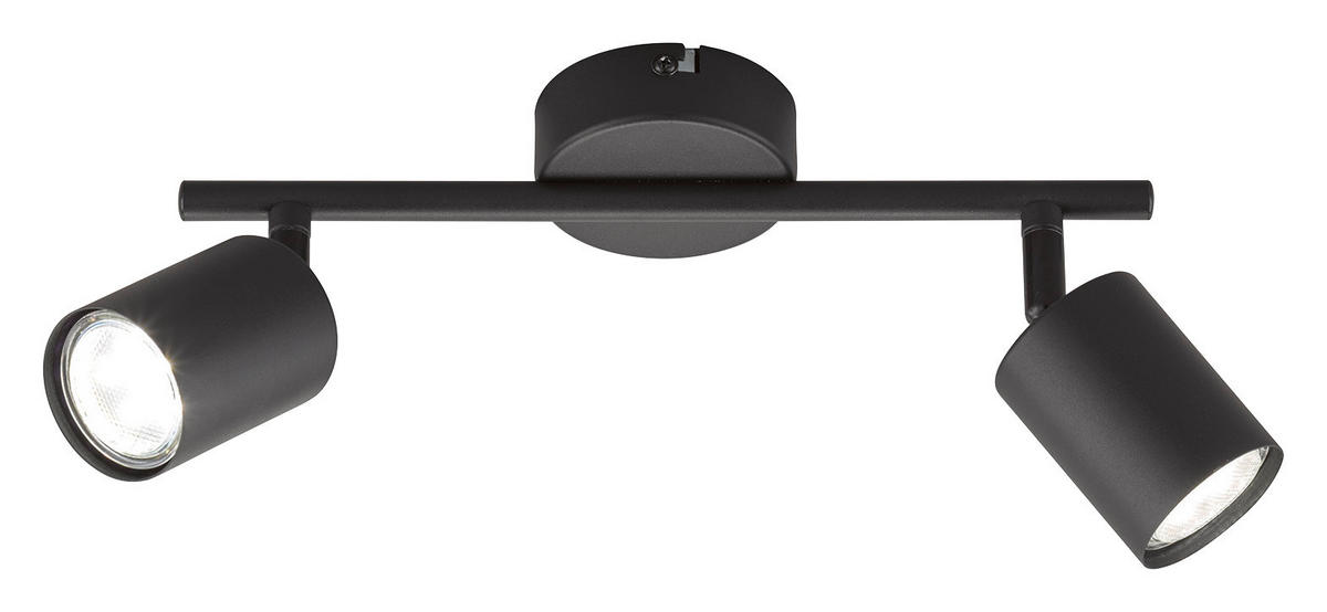 Fischer & Honsel LED-Deckenleuchte 21129 schwarz Metall B/H/T: ca. 30x14x8 cm 2 Brennstellen Vano - schwarz (30,00/14,00/8,00cm) - Fischer & Honsel