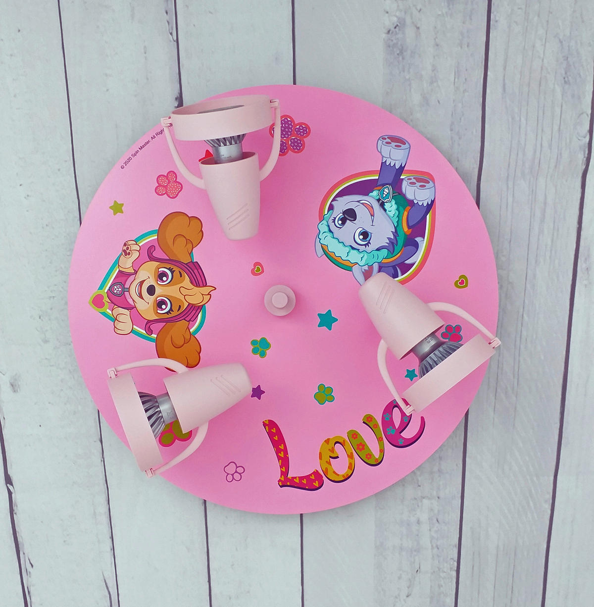 Niermann Strahler Pawsitive Pups 610 rosa Kunststoff D: ca. 35 cm GU10 3 Brennstellen Strahler_Paw_Patrol-Pawsitive_Pups - rosa (35,00cm) - Niermann