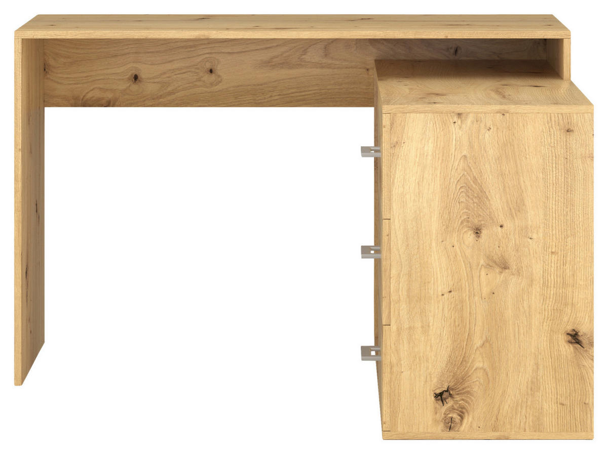 Schreibtisch KURT Eiche Artisan Nachbildung B/H/T: ca. 120x75,4x122 cm KURT - Eiche (120,00/75,40/122,00cm) - WIPMEB