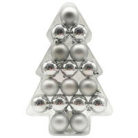 POCOline Weihnachtskugel silber B/H/L: ca. 5x5x5 cm Weihnachtskugeln_17tlg. - silber (5,00/5,00/5,00cm) - POCOline