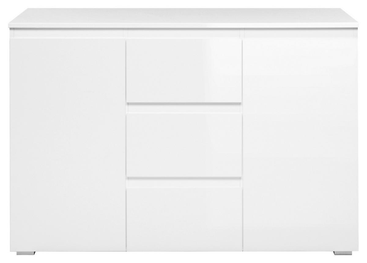 Kommode Capetown weiß glänzend weiß B/H/T: ca. 120x81x40 cm Capetown - weiß (120,00/81,00/40,00cm)